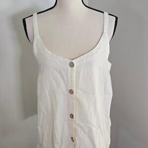 Tentree beige cotton hemp blend tank top S